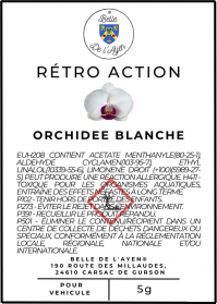 Retro action orchidee blanche